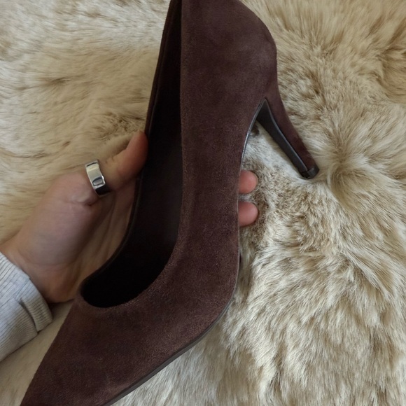 Tahari Enya Women's Brown Embossed Patent Leather Square Toe Heels Size 6.5 M - Picture 5 of 6